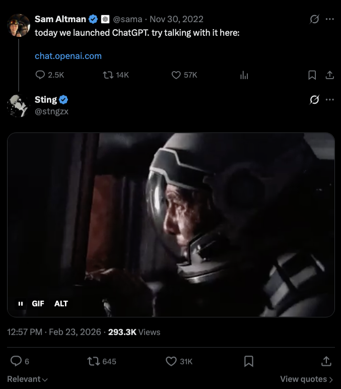Sam Altman’s tweet